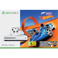 Microsoft Xbox One S Console, 500GB, With Wireless Controller And Forza Horizon 3 Hot Wheels Bundle