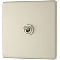 Colours 10A 2-Way Single Pearl Nickel Light Switch - 5397007087345