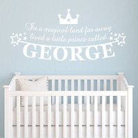Megan Claire Personalised Little Prince Wall Sticker - White