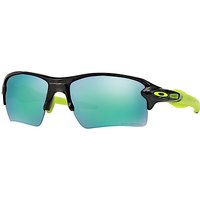 Oakley OO9188 FLAK 2.0 XL Polarised Rectangular Sunglasses - Black/Green