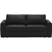 House By John Lewis Finlay II Large 3 Seater Leather Sofa - Madras Black