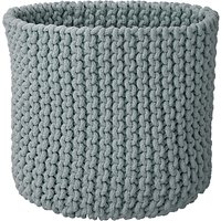 John Lewis Croft Collection Knitted Basket - Grey