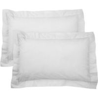 Chartwell Plain Oxford White Pillow Case Pack Of 2 - 5055184984825