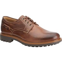 Clarks Montacute Hall Leather Derby Shoes - Tan