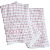 My 1st Years Baby Personalised Striped Cable Blanket - Pink