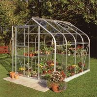 B&Q Metal 6X8 Horticultural Glass Greenhouse - 03291191