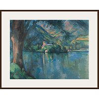 The Courtauld Gallery, Paul Cézanne - Lac D'Annecy 1896 Print - Dark Brown Framed Print