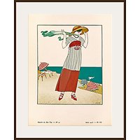The Courtauld Gallery, Gazette Du Bon Ton - No10 1913 Sur La Falaise Print, 50 X 40cm - Dark Brown Framed Print