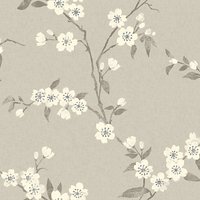 John Lewis Cherry Blossom Wallpaper - Putty