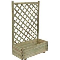 Grow Your Own Wooden Pale Green Planter (H)1.22m - 5397007010114