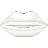 Lulu Guinness Perspex Lips Clutch Bag - Silver Mirror