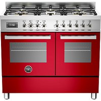 Bertazzoni Professional Series 100cm Dual Fuel Range Cooker - Red