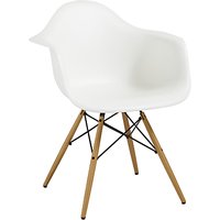 Vitra Eames DAW 43cm Armchair - White / Light Wood
