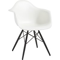 Vitra Eames DAW 43cm Armchair - White / Black Maple