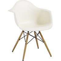 Vitra Eames DAW 43cm Armchair - Cream / Light Wood