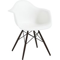 Vitra Eames DAW 43cm Armchair - White / Dark Maple