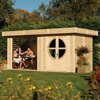 8X17 Connor Shiplap Timber Summerhouse Base Included - 5013856015772