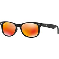 Ray-Ban Junior RB9052S New Wayfarer Sunglasses - Black/Orange