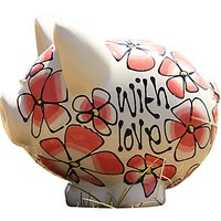 Gallery Thea Coral Pansy Piggy Bank - Small