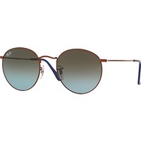 Ray-Ban RB3447 Round Sunglasses - Bronze/Blue Gradient