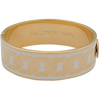Halcyon Days Curb Chain Hinge Bangle - Cream/Gold