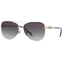 Tiffany & Co TF3054B Embellished Aviator Sunglasses - Gold/Grey Gradient