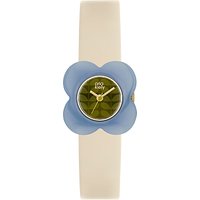 Orla Kiely Women's Poppy Leather Strap Watch - Cream/Green