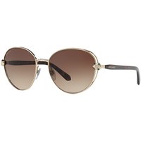 Bvlgari BV6087B Embellished Oval Sunglasses - Gold/Brown Gradient