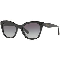 Valentino VA4005 Embellished Cat's Eye Sunglasses - Black/Grey Gradient