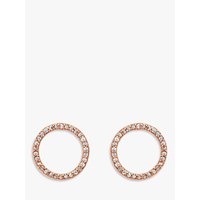 Melissa Odabash Crystal Circle Stud Earrings - Rose Gold