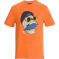Animal Boys' Surfer Skull Short Sleeve T-Shirt - Orange