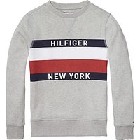 Tommy Hilfiger Boys' Long Sleeve Crew Neck Sweatshirt - Grey