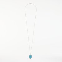 John Lewis Gemstones Large Blue Druzy Pendant Necklace - Silver