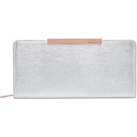 Ted Baker Marya Leather Textured Bar Matinee Purse - Silver