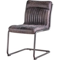 Hudson Living Capri Leather Chair - Ebony Brown