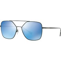 Emporio Armani EA2053 Pentagonal Sunglasses - Dark Green/Mirror Blue