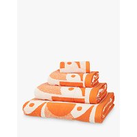 Orla Kiely Owl Towels - Papaya Orange