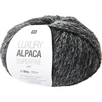 Rico Creative Luxury Alpaca Superfine Aran Yarn, 50g - Anthracite