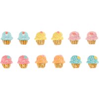 Yummy Glitter Cupcakes Stud Earrings