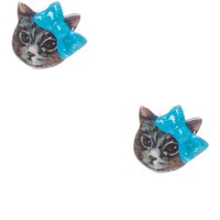 Cat Picture Stud Earrings