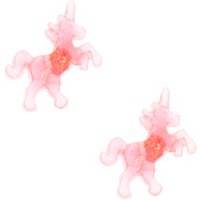 Pink Glitter Unicorn Stud Earrings