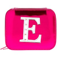 Metallic Pink "E" Initial Jewellery Case