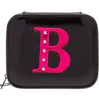 Metallic Pink "B" Initial Jewellery Case