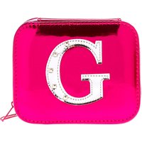 Metallic Pink "G" Initial Jewellery Case