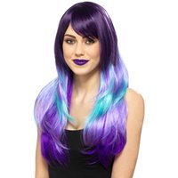 Purple And Turquoise Wig
