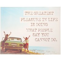 Greatest Pleasure In Life Wall Canvas