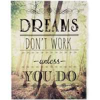 Dreams Don't Work Unless You Do Wall Canvas