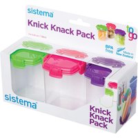 SISTEMA Knick Knack Square 138 Ml Boxes - Pack Of Three