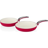 SWAN Retro 2-piece Non-stick Frying Pan Set - Red, Red