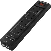 MONSTER Core™ Power 400 Surge Protector 4-Socket Extension Cable With USB - 1.8 M